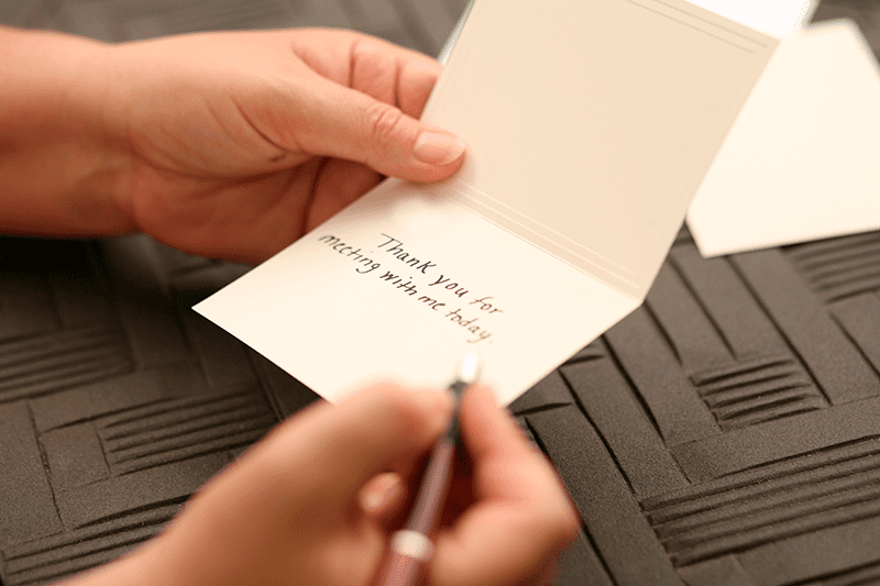 writing thank you notes